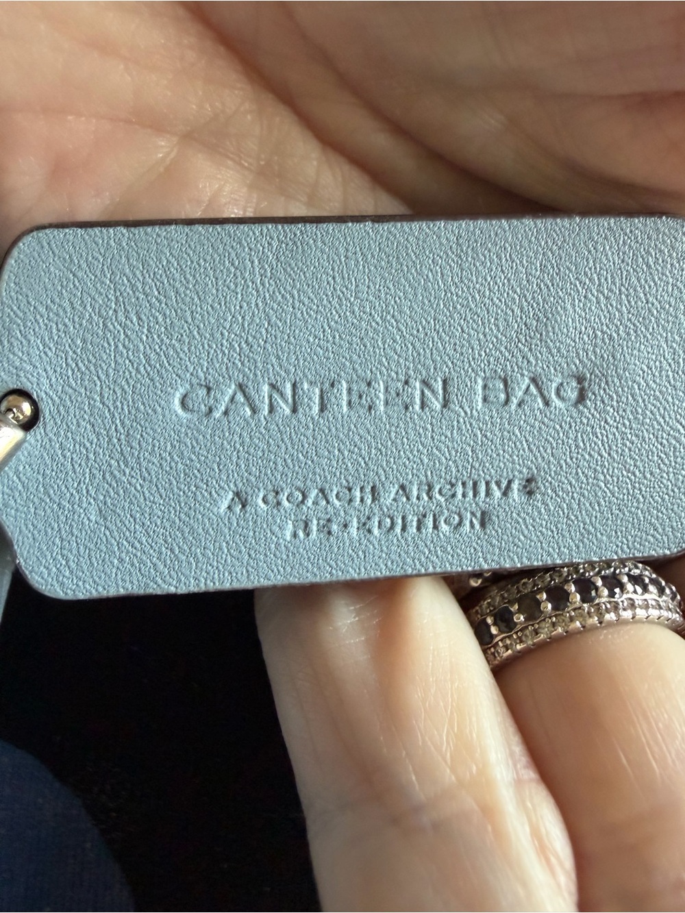 Coach Round Canteen Periwinkle Leather Archive Re-Edition Crossbody Bag Purse - Picture 6 of 9